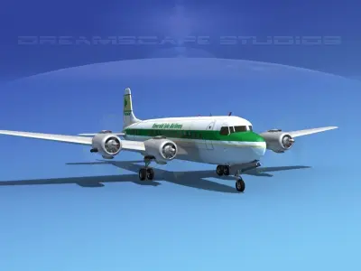 Douglas DC-6 Emerald Isle Airlines 3D model