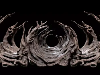 Driftwood Low-poly 3D model