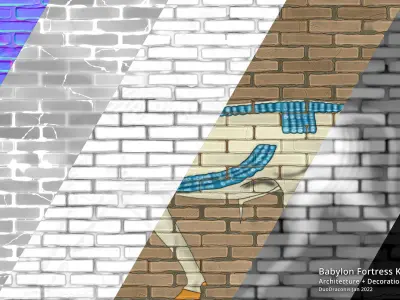Babylon Fortress Kit B Decoration Low-poly 3D model