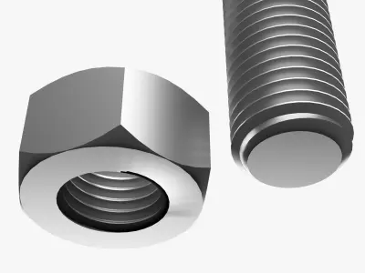 Bolt And Nut Free 3D model