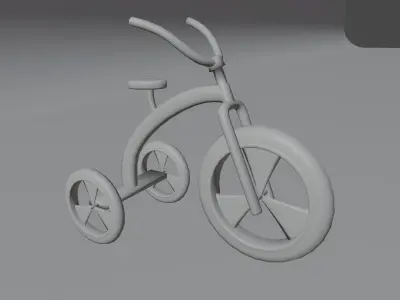 Stylized Bicycle 3D Model Low-poly 3D model