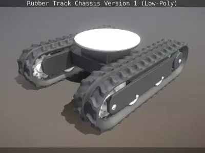 Rubber Track Chassis Version 1 Low-Poly Low-poly 3D model