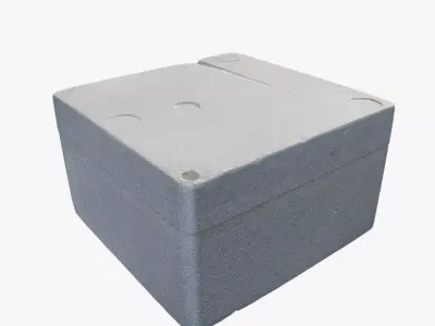 Anydrafts Foam box 02 Low-poly 3D model