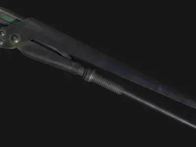 Pipe Wrench Low-poly 3D model 5