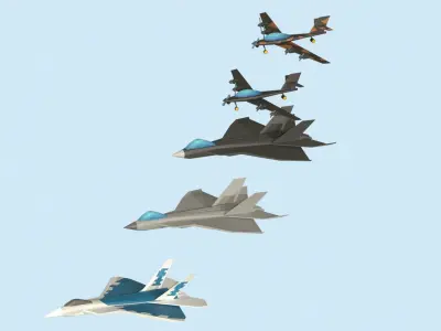 Air Pack Low Poly  Low-poly 3D model