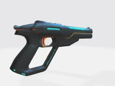 futuristic sci-fi energy pistol 3D model