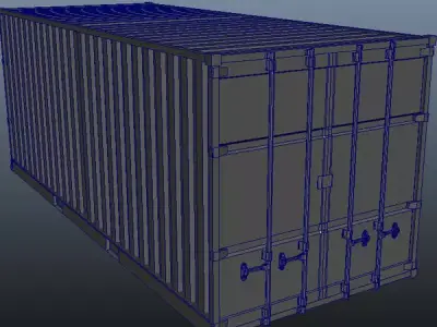 ISO Container Low-poly 3D model