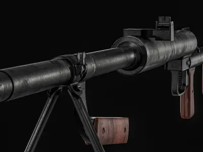  PTRD 41 Anti Tank Rifle Low-poly 3D model