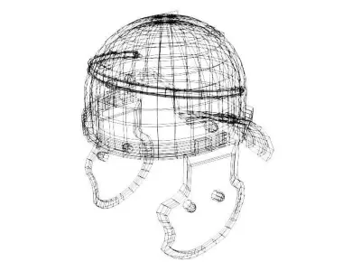 Ancient Combat Helmet - Imperial Gallic 3D model