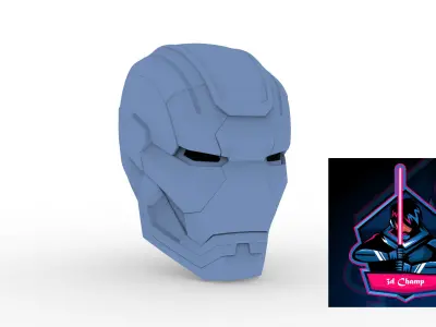 Ironman Patriot Helmet ready to 3d print 3D model