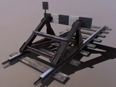 USSR Railway Pack Low-poly 3D model