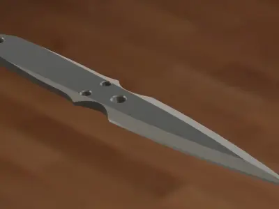 Kunai Throwing Knife Low-poly 3D model