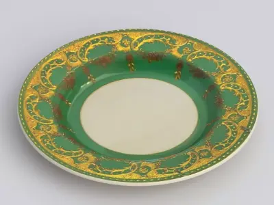 Antique and vintage plate v7 3D model