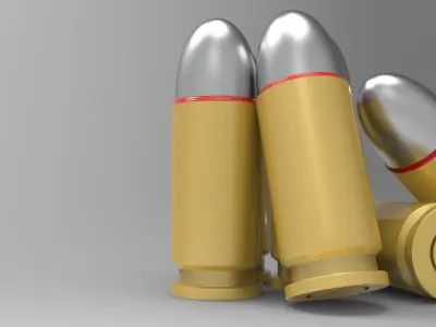 Bullet group of bullets Low-poly 3D model
