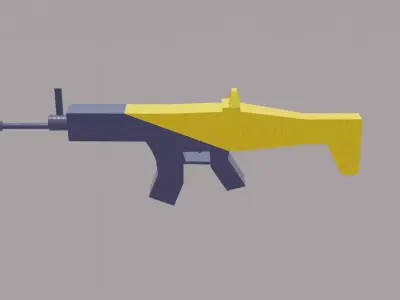 rifle Low-poly 3D model purchase