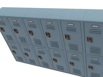 Sports Gym Locker 3D model