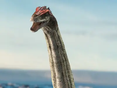 brontosaurus 3D Rigged model Low-poly 3D model