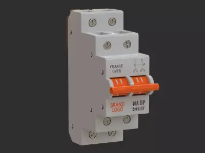 Residual Current Device - Changeover Switch Low-poly 3D model