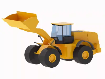 Loader Construction M890 Simplified Low-poly 3D model