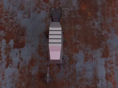 Robot low poly full rigged blender Low-poly 3D model