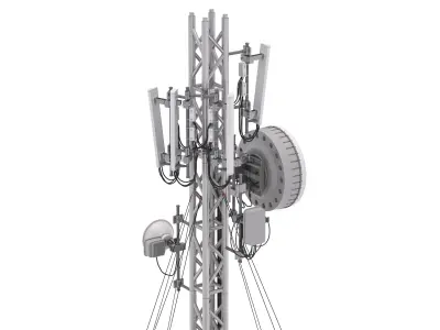Cell Tower Station 3D model