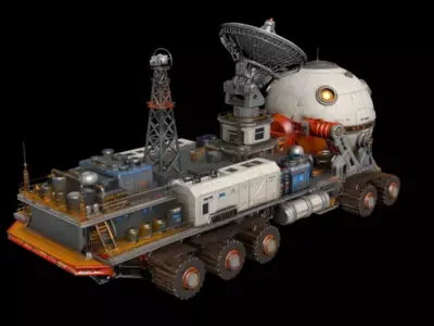 Lunar base vehicle base vehicle 3D model