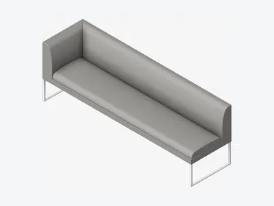 Furniture - Bench - Contemporary - Line - Type 6 Low-poly 3D model