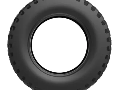 HighDetailAgriculturalTyre3DModelGameReadyFBX Low-poly 3D model