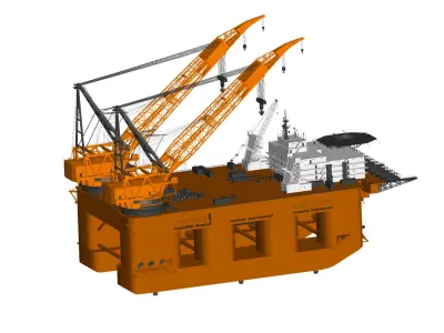 Oil Platform 3D model purchase