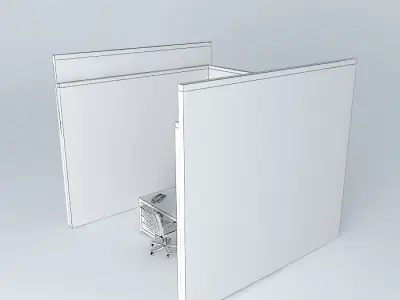wtcoffice office room with desk and chair Free 3D model