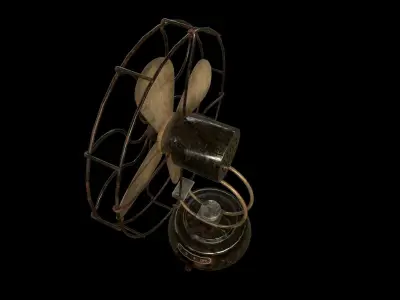 Antique Fan Low-poly 3D model