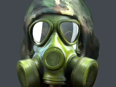 Helmet 3d model military combat Military Low-poly Low-poly 3D model 19