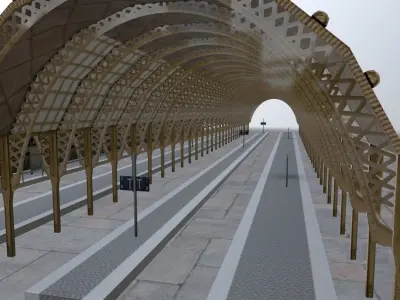 Nice Gare Low-poly 3D model