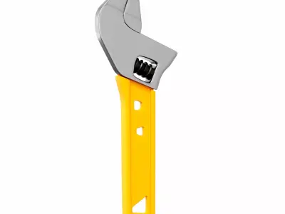 Adjustable wrench 3D model 2
