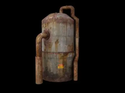 Pipes barrel Low-poly 3D model