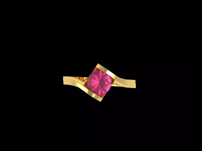 Elegant Diamond Ring 3D print model purchase