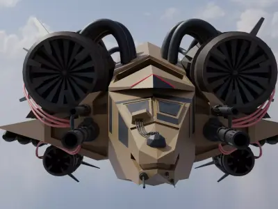 Low poly drone Low-poly 3D  3D model