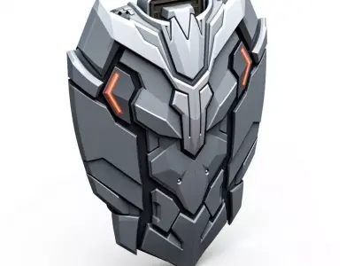 sci-fi fantasy shield  3D print model