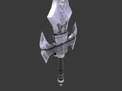 Medieval Great Sword Low-poly 3D model