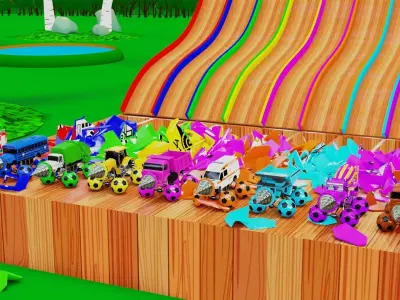 Vehicles Came out from Clay Boxes 3D model