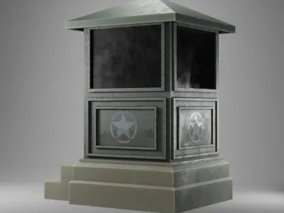 Police Box Low-poly 3D model
