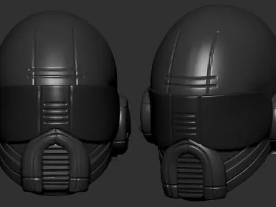 helmet high poly sculpt 3d printable  3D model purchase