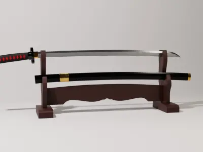 Katana samurai sword Free 3D model