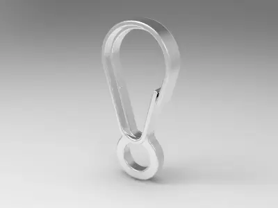 Plastic Snap Hook Free 3D model