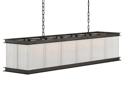 Rod Frosted Chandelier 3D model