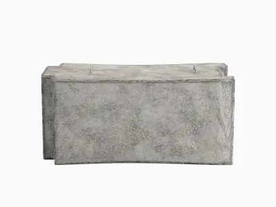 Concrete Traffic Barrier 03 Low-poly 3D model