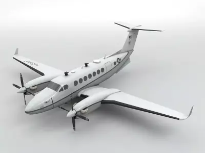  MC-12W Liberty Aircraft Low-poly 3D model