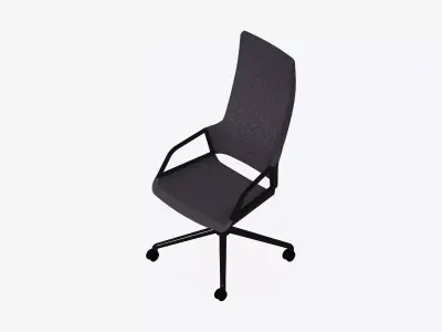 Chair - Conference - Worksmart - 4 Star Castors - Rocking Low-poly 3D model