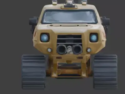 Stylized Chibi Sci-Fi Crawler Scout Low-poly 3D model