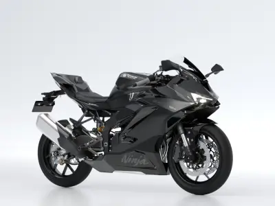 motorcycle rear fender - ZX25R style  3D model